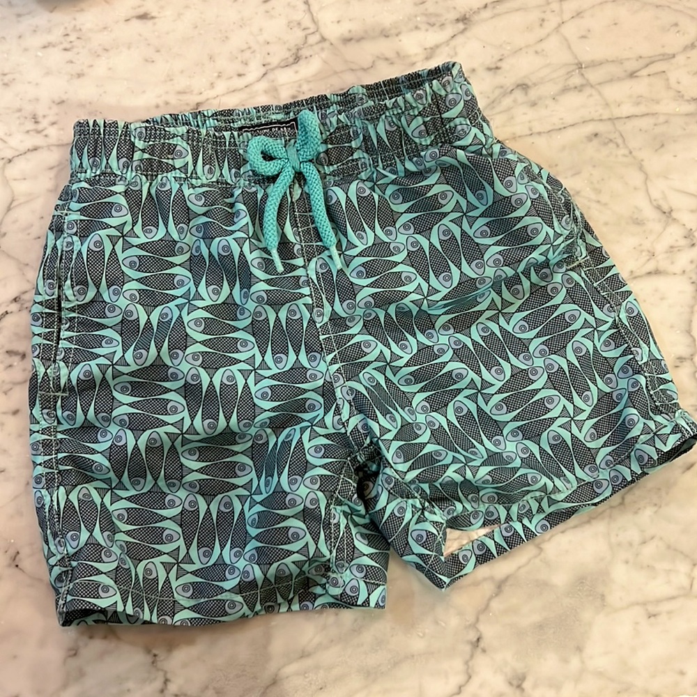 Vilebrequin boys size 6 swim trunks with lining